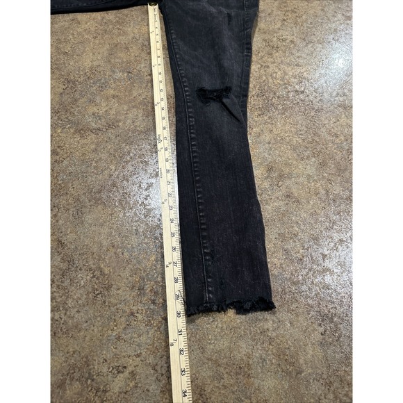 R13 Jeans Women's 28x30 Kate Skinny Reza Black Japan‎ Fabric Distressed - Picture 10 of 10